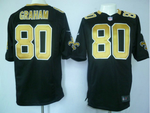 black Game nfl jerseys new orleans saints 80 graham